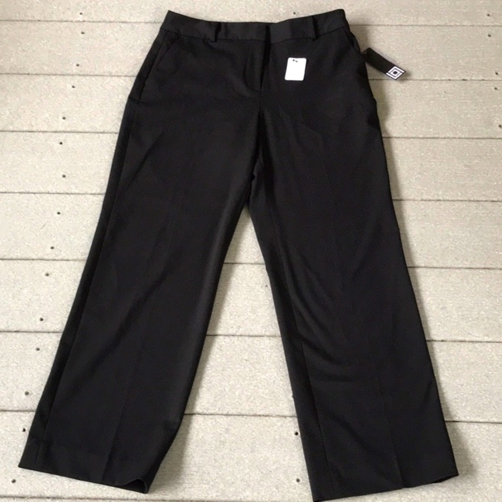 NWT Liz Claiborne Black Sophie Style Flat Front Pants Size 6 Petite